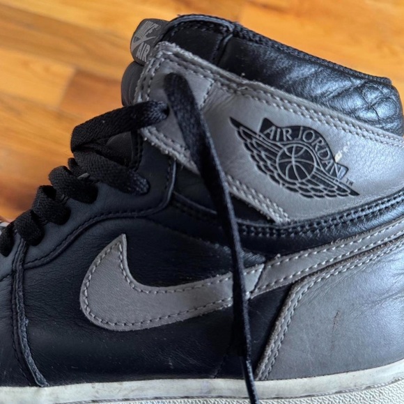 Jordan High-Top Black and Gray Sneakers - Picture 1 of 12